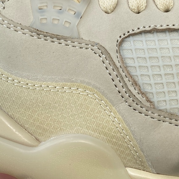 Off White Sail Jordan Retro 4 - Picture 13 of 15
